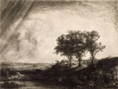 Paysage aux trois arbres (Rembrandt) - Muzeo.com