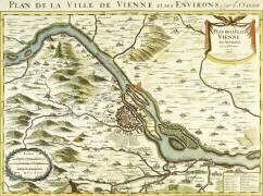 Plan de la ville de Vienne (Nicolas Sanson D'Abbeville) - Muzeo.com