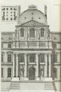 Planche 455 : élévation du pavillon central des façades du Louvre côté Seine construit par le Vau (Jacques-François Blondel) - Muzeo.com