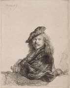 Rembrandt appuyé (Rembrandt) - Muzeo.com