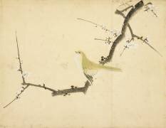 Rossignol sur une branche de prunier (Hokusai) - Muzeo.com