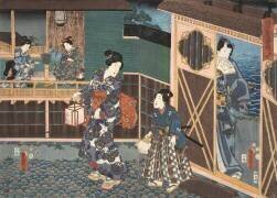 Scène tirée du Genji Monogatari (Murasaki Shikibu) - Muzeo.com