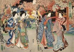 Scène tirée du Genji Monogatari (Murasaki Shikibu) - Muzeo.com