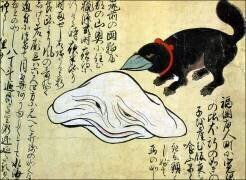 Un monstre blanc et un monstre hybride oiseau-chien (anonyme) - Muzeo.com