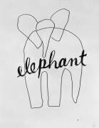 Alphabet pour adulte : Eléphant (Man Ray) - Muzeo.com