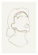 Dessin au trait du visage abstrait (Anastasiya) - Muzeo.com