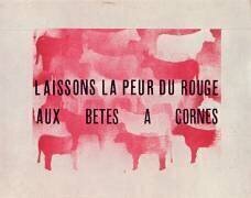Laissons la peur du rouge aux bêtes a cornes - Mai 1968 (anonyme) - Muzeo.com