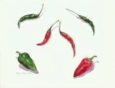 Piments et poivrons (Alison Cooper) - Muzeo.com