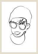 Portrait de femme moderne en ligne (Anastasiya) - Muzeo.com