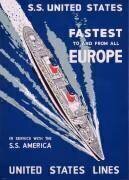 Publicité pour les bateaux S.S. United States (anonyme) - Muzeo.com