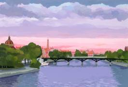 Sunset in Paris (Hiroyuki Izutsu) - Muzeo.com