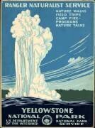 Affiche  « Parc national de Yellowstone » pour le Service des parcs nationaux du Ministère de l'Intérieur (anonyme) - Muzeo.com