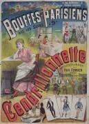 Affiche annonçant l'opérette 'Cendrillonnette' au Théâtre des Bouffes Parisiens (Charles Levy) - Muzeo.com