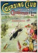 Affiche annonçant l'ouverture du Club de course à Courbevoie (Ecole Française) - Muzeo.com