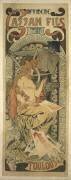 Affiche pour l'imprimerie Cassan fils à Toulouse (Alfons Mucha) - Muzeo.com