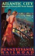 Affiche publicitaire de voyage à Atlantic City par Pennsylvania Railroad (Mason Edward Eggleston) - Muzeo.com