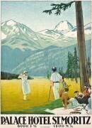 Affiche publicitaire pour le Palace Hotel à Saint Moritz (Emil Cardinaux) - Muzeo.com