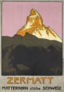 Affiche publicitaire Zermatt (Emil Cardinaux) - Muzeo.com