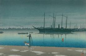 Akashi-cho après la pluie (Hasui Kawase) - Muzeo.com