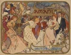 Amants, comédie de M. Donnay au théatre de la Renaissance (Alfons Mucha) - Muzeo.com
