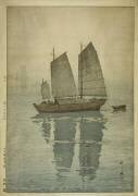 Bateaux à voile : Brouillard (Hiroshi Yoshida) - Muzeo.com