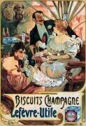 Biscuits Champagne Lefèvre-Utile (Alfons Mucha) - Muzeo.com