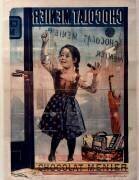 Chocolat Menier [fillette de face écrivant sur une vitrine] (Firmin Bouisset) - Muzeo.com