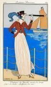 Costume de Yacht: veste de drap, jupe de toile, chapeau de cuir (George Barbier) - Muzeo.com