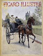 Femme conduisant une voiture avec un homme assis à côté (Jean Béraud) - Muzeo.com