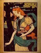Femme cueillant des fleurs (Eugène Grasset) - Muzeo.com