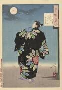 Fukami Jikyu in moonlight,1887 (Tsukioka Yoshitoshi) - Muzeo.com