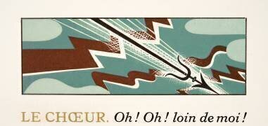 Illustration graphique tirée de Prométhée Enchaîné d'Eschyle (François-Louis Schmied) - Muzeo.com