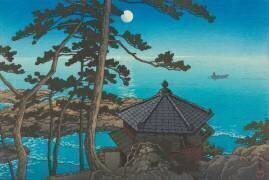 La lune sur Izura (Izura no tsuki) (Hasui Kawase) - Muzeo.com