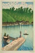 La plage de Mihogaseki dans la province d'Izumo (Izumo Mihogaseki), de la série 