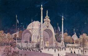 La porte monumentale de l'exposition universelle de Paris de 1900 (anonyme) - Muzeo.com
