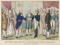 La Première Rencontre de Washington et Lafayette (Currier & Ives) - Muzeo.com