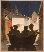 L'arrivée dans le village la nuit (Walter Thor) - Muzeo.com