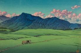 Le crépuscule à Aso (Hasui Kawase) - Muzeo.com