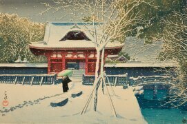 Le parc de Shiba dans la neige (Hasui Kawase) - Muzeo.com