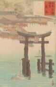 Le sanctuaire d'Itsukushima (Kiyochika Kobayashi) - Muzeo.com