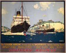 Le service 'Golden Arrow' et le service 'Motorist's' quittant Dover (Kenneth Shoesmith) - Muzeo.com
