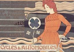 Le Trèfle à quatre feuilles de la marque Georges Richard. Cycles et automobiles. (Eugène Grasset) - Muzeo.com