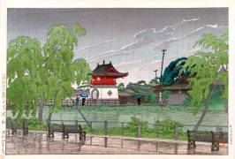 L'étang de Shinobazu sous la pluie (Hasui Kawase) - Muzeo.com