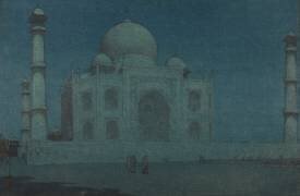 Les jardins du Taj Mahal la nuit (Hiroshi Yoshida) - Muzeo.com