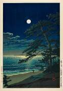 Lune de printemps, plage de Ninomiya (Haru no tsuki (Ninomiya kaigan)) (Hasui Kawase) - Muzeo.com