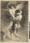 Lutte de Jacob avec l'ange (Léon Bonnat) - Muzeo.com