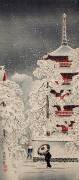 Neige à Asakusa, Yedo, province de Musashi (Takahashi Hiroaki) - Muzeo.com