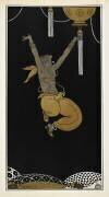 Nijinsky comme l'esclave d'or dans Sheherazade (George Barbier) - Muzeo.com