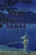 Nuit étoilée à Miyajima, 1928 (Hasui Kawase) - Muzeo.com