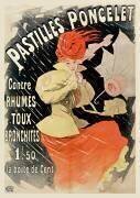 Pastilles Poncelet contre rhumes, toux, bronchites (Jules Chéret) - Muzeo.com